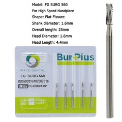 Wave Dental Surgical Carbide Burs Round 557 557L 702 4 6 Long High Speed FG 25mm