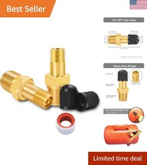 Efficient 1/8″ NPT Tank Valve Set – Brass Schrader for Reliable Air Inflation