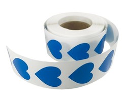 Heart Shaped Stickers | 0.75″ Inch | 500 Pack | Pick One Color