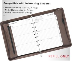 2027 Weekly & Monthly Planner Refill, 5-1/2″ x 8-1/2″, Jan 2027 to Dec 2027, …