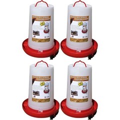 Farm Innovators All-Seasons Heated Plastic Poultry Fountain, 3 Gallon (4 Pack)