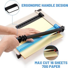 Paper Cutter A4 Paper Trimmer 12” Cut Length 12 Sheet Capacity with Safety Guard