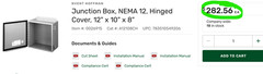A12108CH, nVent Hoffman Enclosure Box 10″ X 8″ X 6″ TYPE 12 & 13 [D2S5]