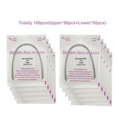 Dental Orthodontic Arch Wires Stainless Steel Round Ovoid Form Upper Lower 012
