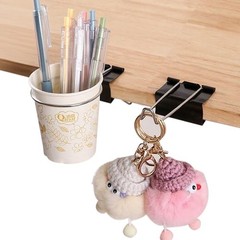 OULIGET Desk Cup Holder Binder Clips Hooks,Disposable Paper Cup Table Edge Cl…