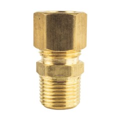 3/8″ OD x 3/8″ Male NPT Connector Brass Compression Fitting for 3/8″ OD Tube