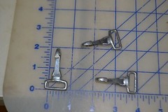 *LOT OF 3 snap clasp hook clip 2″ long flat webbing 3/4″ clip-on attachment