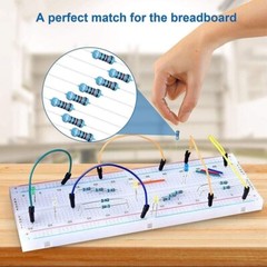 600Pcs 60 Values 1% 1/4W Resistor Kit 0 Ohm-10M Ohm Metal Film Resistors Kit