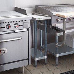 24″W x 12″L Stainless Steel Equipment Filler Table with Backsplash & Undershelf