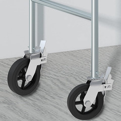 8 Inch Scaffolding Wheels, Scaffold Caster with Dual Locking Brakes, Heavy Duty