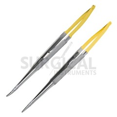 2 T/C Castroviejo Needle Holder 7″ (1 Curved & 1 Straight) Surgical German Grade