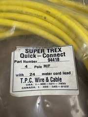 T.P.C SUPER TREX QUICK-CONNECT 94418 4 POLE M/F CORD WITH 24 METER CORD LEAD NEW