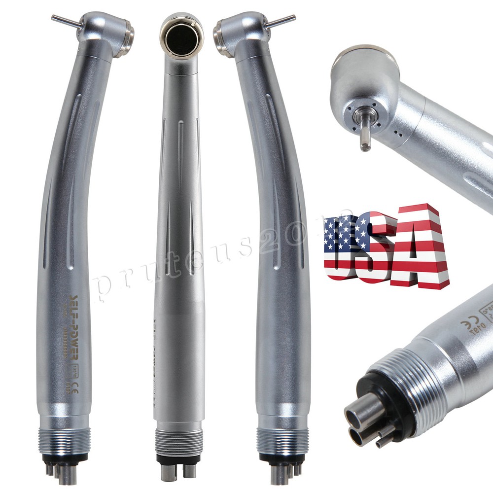 10pcs Dental High Speed Handpiece Standard Push Button Single Way Spary 4 Holes