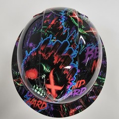 full brim hard hat custom hydro dipped IN BEAST MODE / GRIND HARD NEW