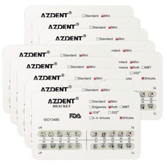 AZDENT Dental Orthodontic Braces Brackets Mini Roth.022 Hooks 3 4 5 / Ortho Wax
