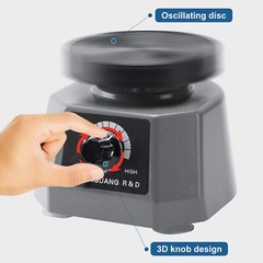 4″ Round Dental Lab Oscillator Variable Speed Shaker Mixing Plaster Vibrator USA