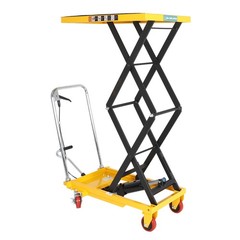 330 lbs Hydraulic Lift Table Cart Manual Double Scissor Lift Table 50″