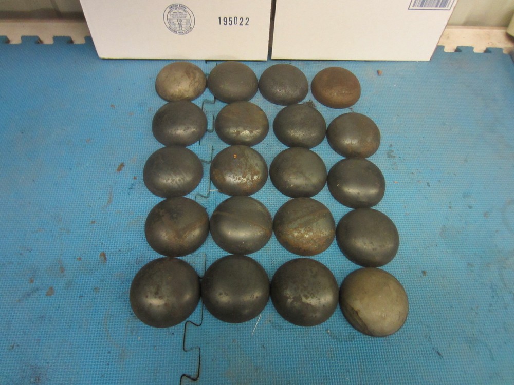 Pipe Caps: steel, domed, weld on size 3-1/2 inch Outside Diameter. Lot of 20