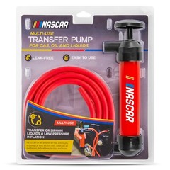 NASCAR Transfer Pump-Multi-Use Hand Siphon for Gasoline, Oil & Liquids, Air Pump