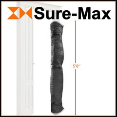 Door Jamb Protector Pad with 3 Sewn-in Steel Spring Clips, 72″ x 24″, Black