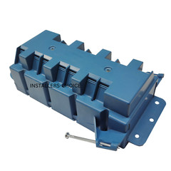 5 pcs 4-Gang 55 Cu In New Work ETL Nail on Electrical Switch & Outlet Box Blue