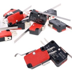 10PCS V-156-1C25 Lead Limit Switch SPDT Long Straight Hinge Roller Button Red