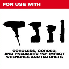 SHOCKWAVE 1/2 In. Drive 3/4 In. Deep 6 Point Impact Socket (1-Pack)