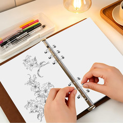 A5 Blank Paper Refill – 6-Hole Punched, 100 Sheets/200 Pages Blank Papers