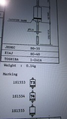 1S1555 Genuine TOSHIBA Made in Japan High Speed Switching Diode, 1 PIECE NOS USA