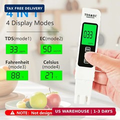 4 in 1 TDS Meter Digital Water Tester – Accurate and Reliable EC &…