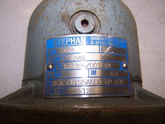 NEW STEPHAN .12 HP / .09 KW AC GEARMOTOR 220 / 380 VAC 1680 RPM 3 PHASE TYPE 7AM