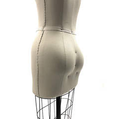 Pro Female Half Body Linen Size 8 Pinnable Dress Form Mannequin with Arm & Pads