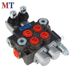 11 GPM 2 Spool SAE Ports Hydraulic Monoblock Double Acting Control Valve