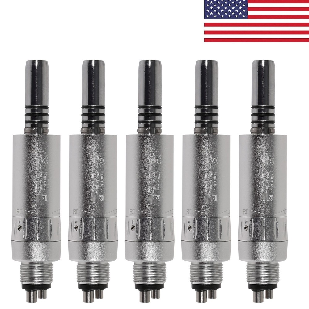 5xDental slow speed Handpiece 4hole Air Motor Inner Water E type Fit NSK WY4 USA