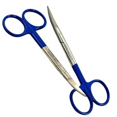 NEW GERMAN 5 IRIS SCISSORS 4.5″CURVED SUPERCUT DENTAL SURGICAL INSTRUMENT-BLUE