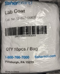 Fisher Scientific 12-893-0063D Lab Coat 10PCS/PK