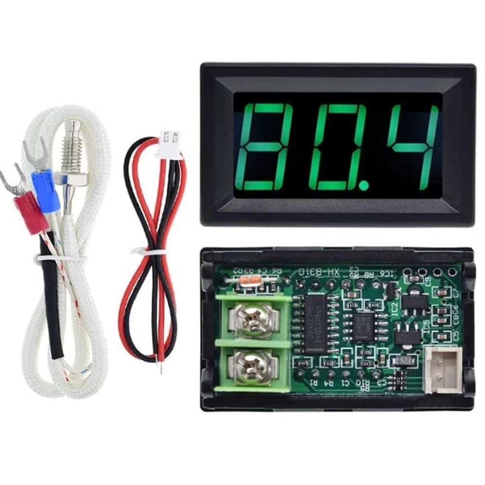 12V Green Fahrenheit Digital Temperature Gauge -58F~239F LED Display Screen w…