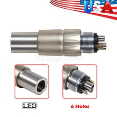 1-10 PCS NSK Style Dental LED Fiber Optic 6 Hole Quick Coupler Coupling