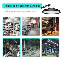 200W UFO LED High Bay Light Shop Lights Warehouse Commercial Garage Lamp 6000K