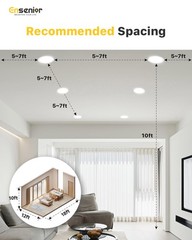 Ensenior 6 Pack 6 Inch LED 6 Inch, 2700/3000/3500/4000/5000k – 5cct White