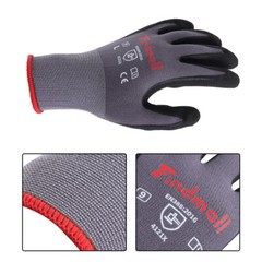 Safety Work Gloves MicroFoam Nitrile Coated Foam Gloves L-Size/3 Pairs