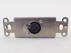 Gray Pathway Modular Connector 5108 Stainless Steel XLRF Insert 3-Pin Receptacle