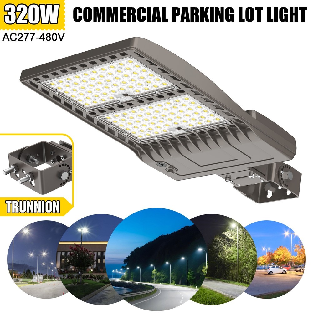 Commercial Led Parking Lot Area Lighting 320W 48000LM Street Shoebox Lights IP65