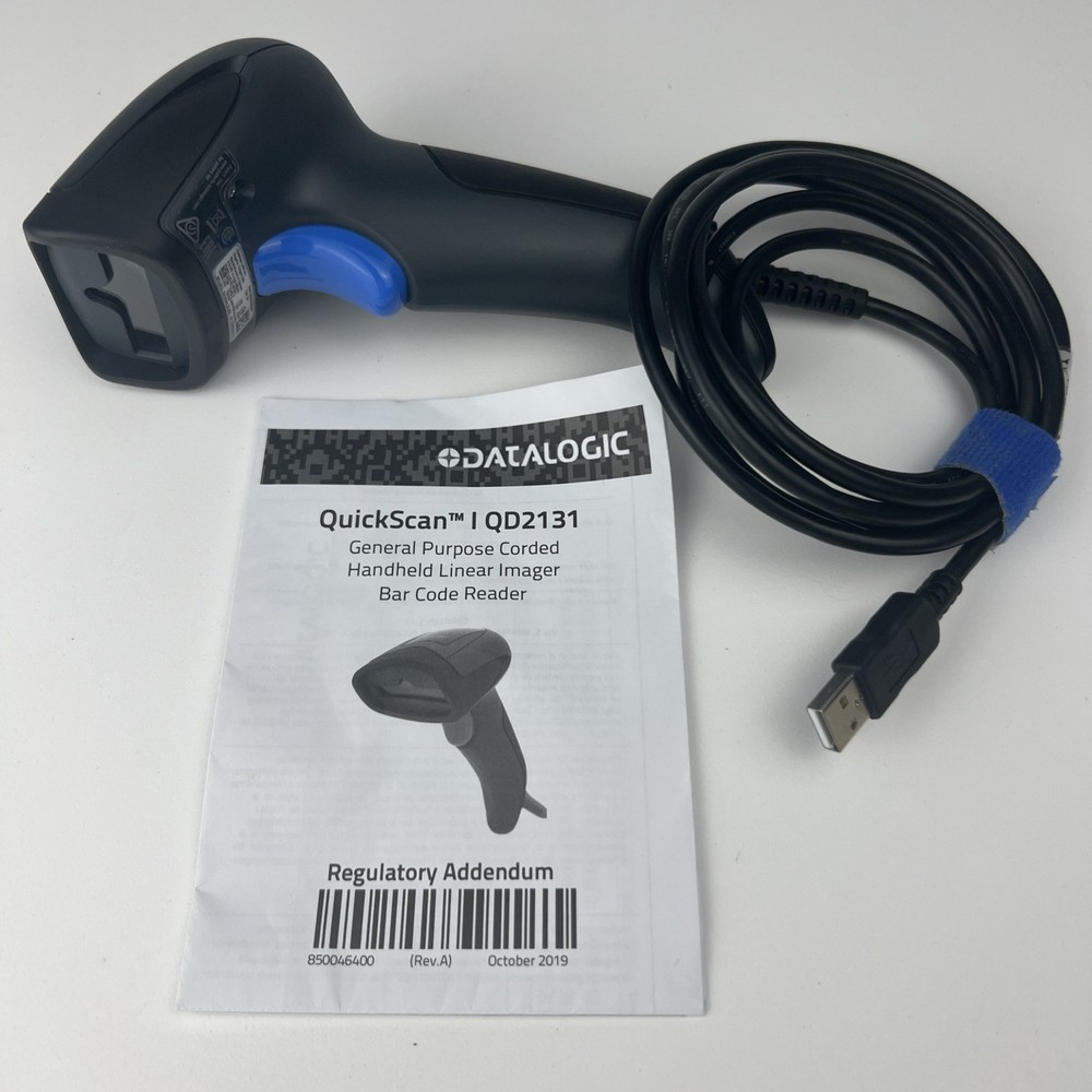 Datalogic Quick Scan QD2131 Barcode Scanner Unused w/ Regulatory Addendum