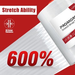 Industrial Strength Mini Clear Stretch Wrap Film 2PACK 5″ x1000ft 80GuageFood