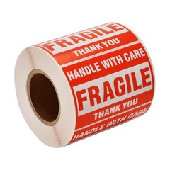 Fragile Stickers 1 Roll 500 2×3 Fragile Label Sticker Handle With Care Mailing
