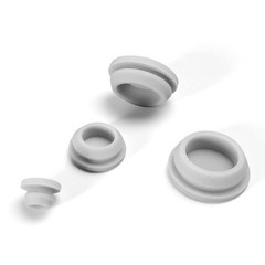 2-60mm Hole Plug Silicone Rubber T-Insert Bung Blanking Seal Cap Pipe Tube Grey