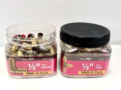 Mixed Lot SharkBite Apollo PEX Fittings Valves Clamps Tees Elbows Push Fit – New