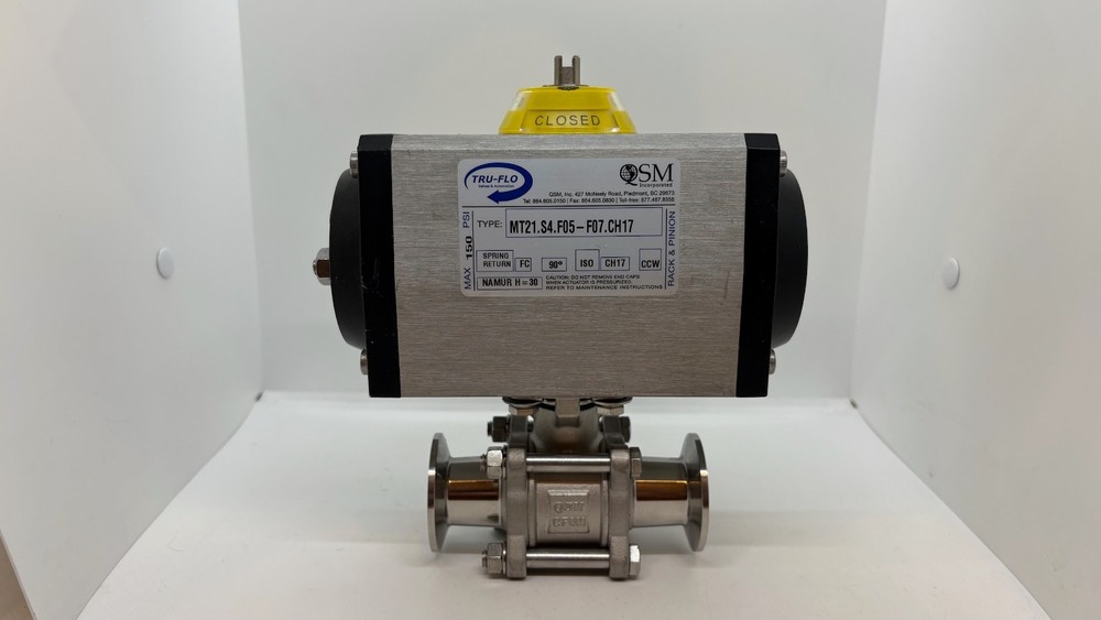 Tru-Flo MT21.S4.F05-F07.CH17 Pneumatic Valve Actuator SV61-120A-5-STD 30-120 PSI