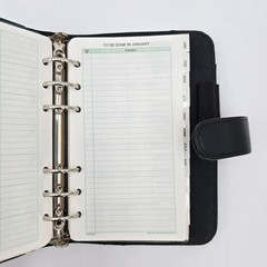 Day-Timer Avalon Personal Organizer Black 1990s New 6-Ring Portable Planner